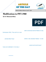 Article of The Day - Modifications in IWT-1960