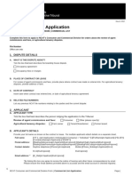 CCD Form Commercial List Application