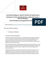 Final Psicología de Las Organizaciones Mapa y Conclusiones