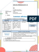 Sesión de Aprendizaje #15 - Leemos Afiches - 110132