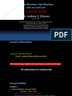 AGRI 1013 - Lecture 4 Nucleic Acids 2024