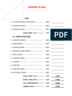 BoQ and Take-Off Sheet For Semster Project