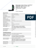 Datasheet Disjoncteur 250A 3P ComPacT-NSX