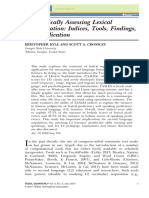 Kyle, Kristopher Crossley, Scott A. - (2014) - Automatically Assessing Lexical Sophistication - Indices, Tools, Findings, and Application