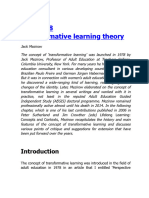 Contemporary Theories of Learning Learning Theoris... - (8 Transformative Learning Theory)