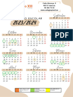 Calendario Pío Xii 23-24