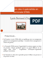 Presentation Des 4 Specialites en Terminale STMG