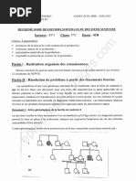 1er Devoir Du 2ème Semestre SVT Tle C 2020-2021 Ceg K-Vedoko