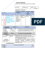 Sesión de Aprendizaje PS Funciones de La Familia