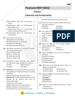 Biodiversity and Conservation Practice Sheet Prachand NEET 2024