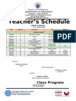 Frances' Teachers Schedule - 102830