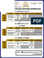 Programmation Des Devoirs Surveilles