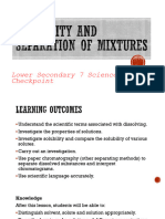 Solubility and Separation of Mixture