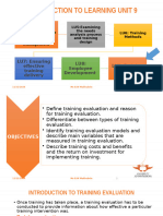 Learning Unit 9 Training Evaluation For Upload