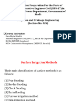 Lecture No 2b - Methods of Irrigation