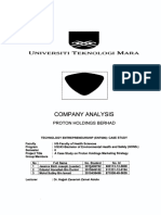 Company Analysis: Universiti Teknologi Mara