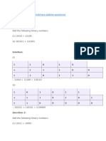 Binary Addition