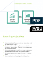 Variable vs. Absorption Costing