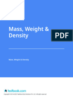 Mass, Weight & Density