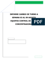 Informe SSPP W31y21 Cambio de Turno