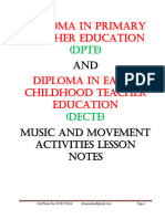 Dpte Music and Movement Activities