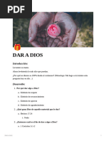 Dar A Dios