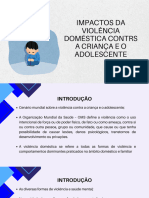 Impactos Da Violência Doméstica Contrs A Criança e o Adolescente