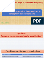 Cours - Elaboration de Questionnaire D'enquete Et D'entretien