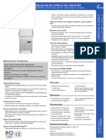 Ficha de Producto Lavavajillas de Cupula Ux 120cv Iso