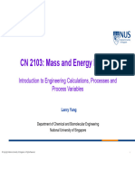 CN2103 1. Engineering Calculation & Process Variables