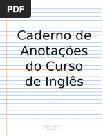 Caderno de Anotações Do Curso de Inglês 2024