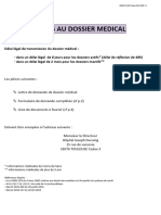 Formulaire de Demande de Communication de Dossier Medical