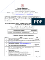 Employment Notification For 42 Backlog Reserved Teaching Vacancies - Special Recruitment Drive V