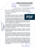 Moción de Censura Presentada Contra El Ministro de Energía y Minas, Rómulo Mucho