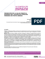 Promoción de La Salud Frente A Epidemia Del Vihsida en Atención Primaria en Punta Arenas