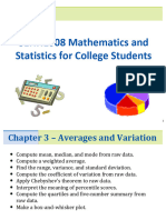 SEHH1008 Chapter 03 Averages and Variation