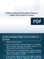 Understanding and Managing Change in Public Service Delivery System