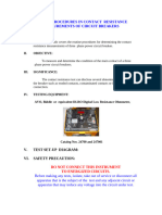 Procedure Contact Resistance Test