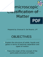 Science 8 - Lesson 2 Submicroscopic Classification of Matter