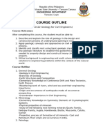 Course Outline Geology