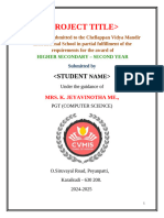 CS Project Format