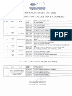 B.tech I Year End Term Schedule