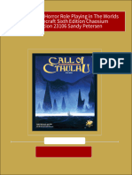 Call of Cthulhu Horror Role Playing in The Worlds of H P Lovecraft Sixth Edition Chaosium Publication 23106 Sandy Petersen