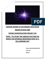 Physics Investigatory Project