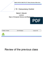 CSE - 301 - Lecture-11 Concurrency Control