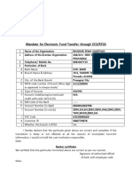 Mandate Form