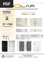 Ficha Tecnica Panel 550w