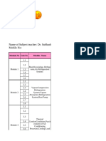 Lesson Plan - HVACR Mechanical Sem VI