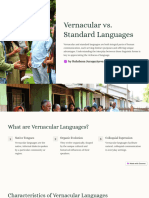 Vernacular Vs Standard Languages