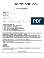 First Term Biology Year 10 - 12 Week One Lesson Plan